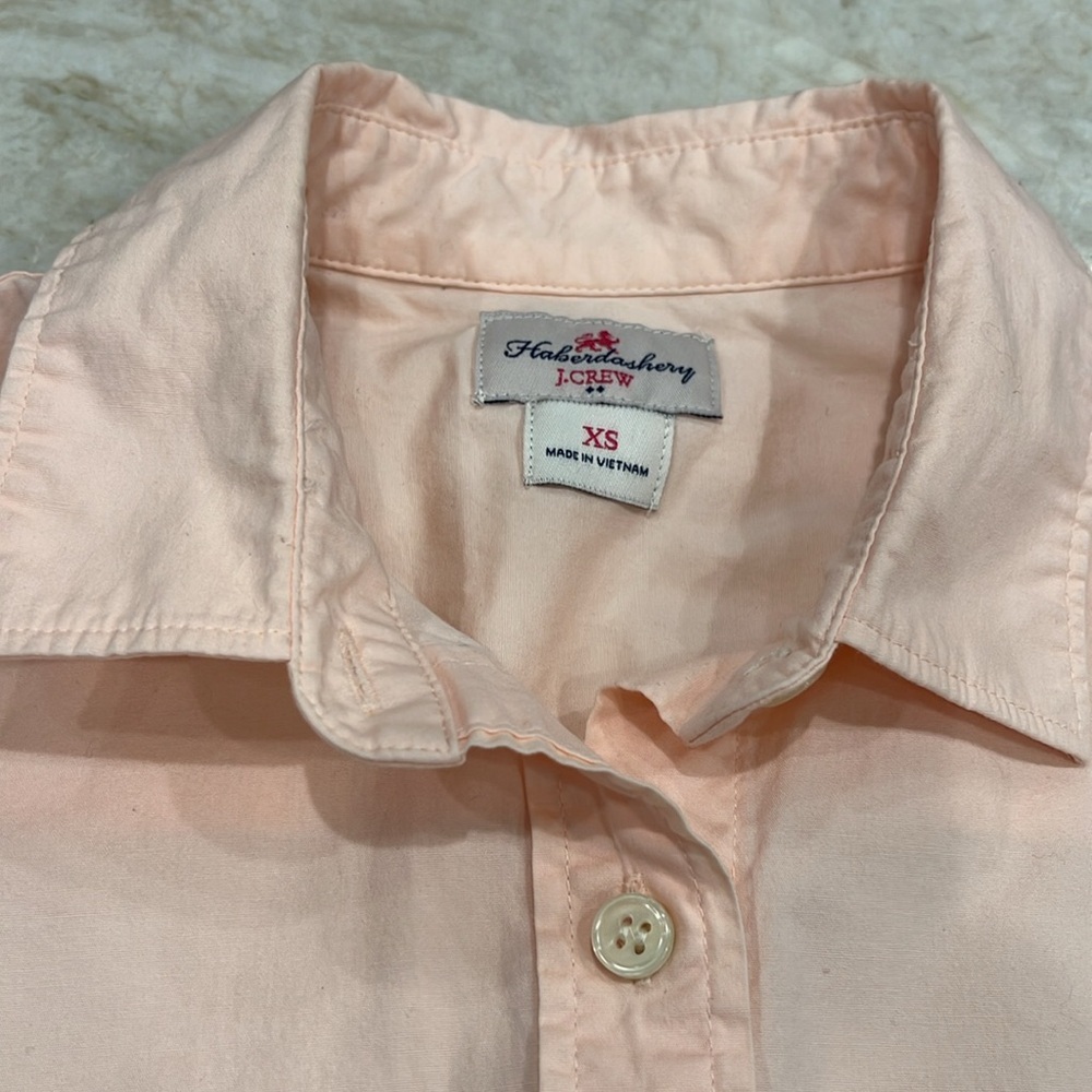 J.Crew Haberdashery Fitted Button Down Shirt Powder Pink XS‎ - Picture 6 of 12